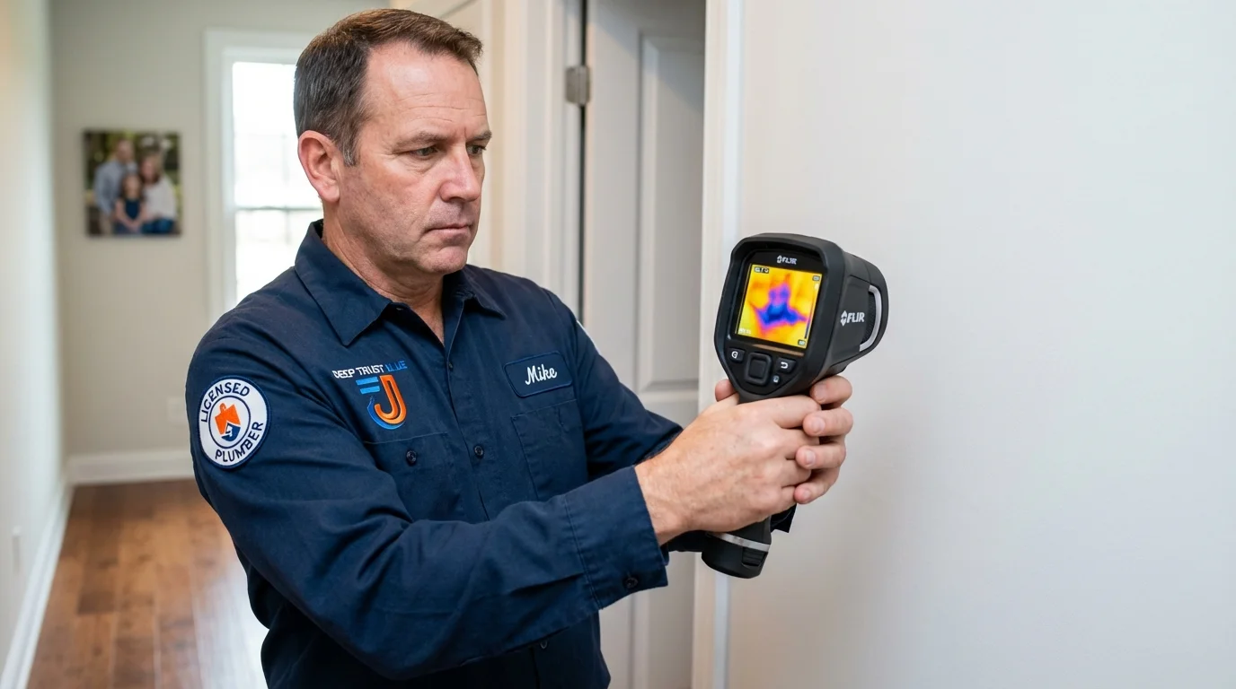 Thermal imaging leak detection by Johns Plumbing LLC in East Islip